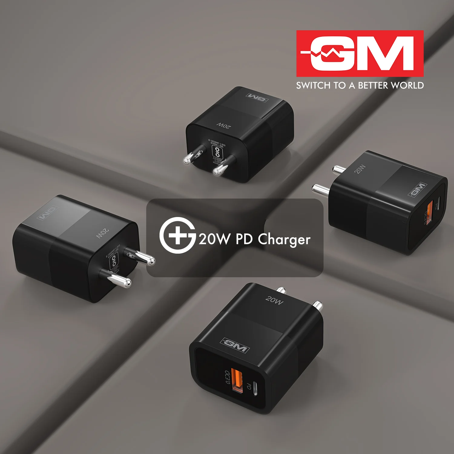 Dual Port GAN Adaptor (QC 3.0+PD) 20W (Black) - Image 6