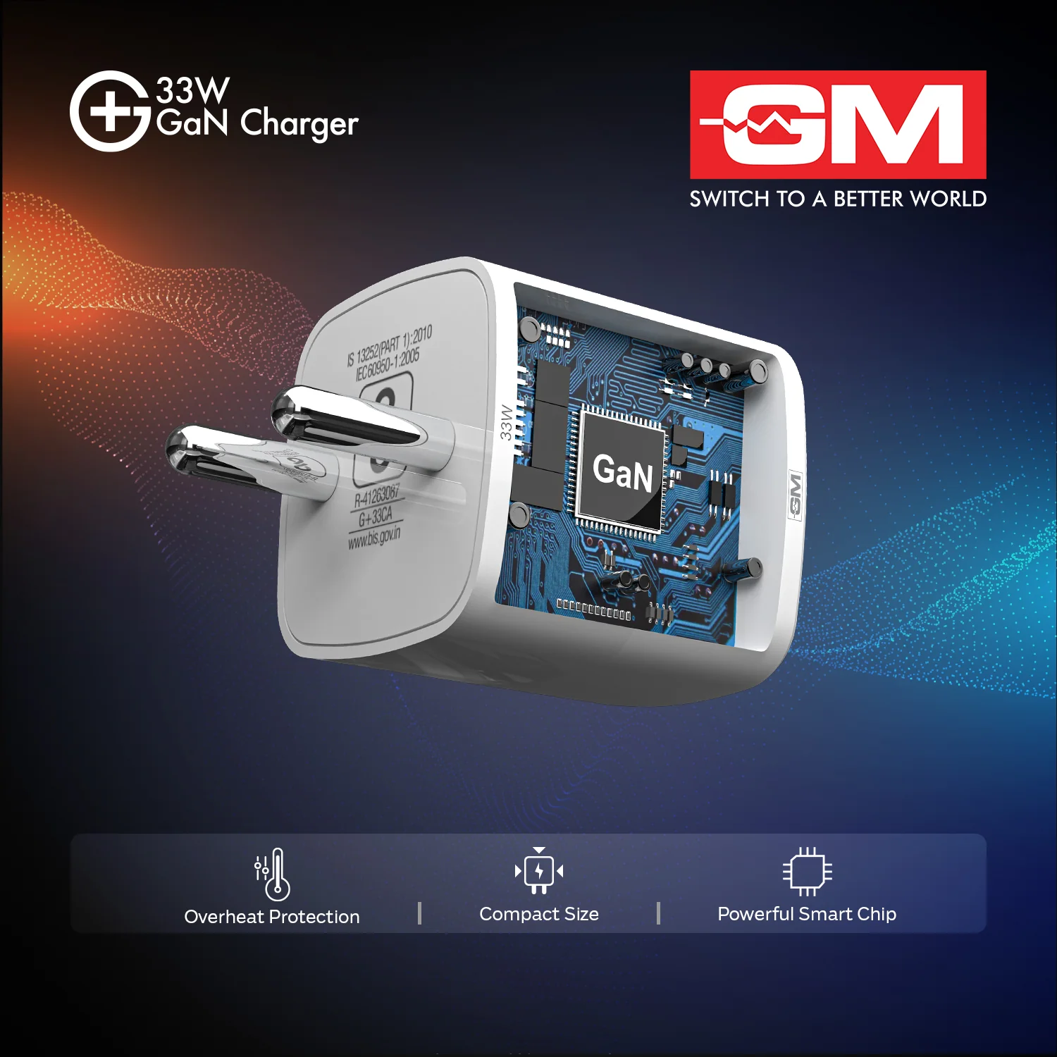 Dual Port GAN Adaptor (QC 3.0+PD) 33W (White) - Image 5