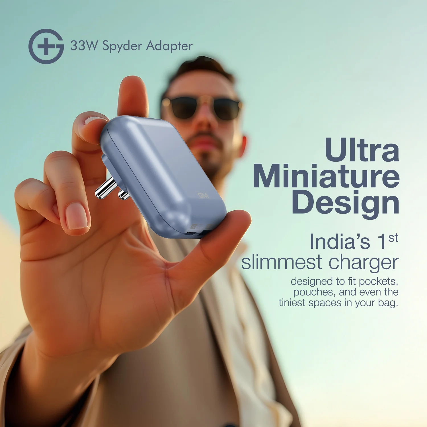 Spyder Adaptor 33W - India's First Charger with Foldable Pins - Image 2