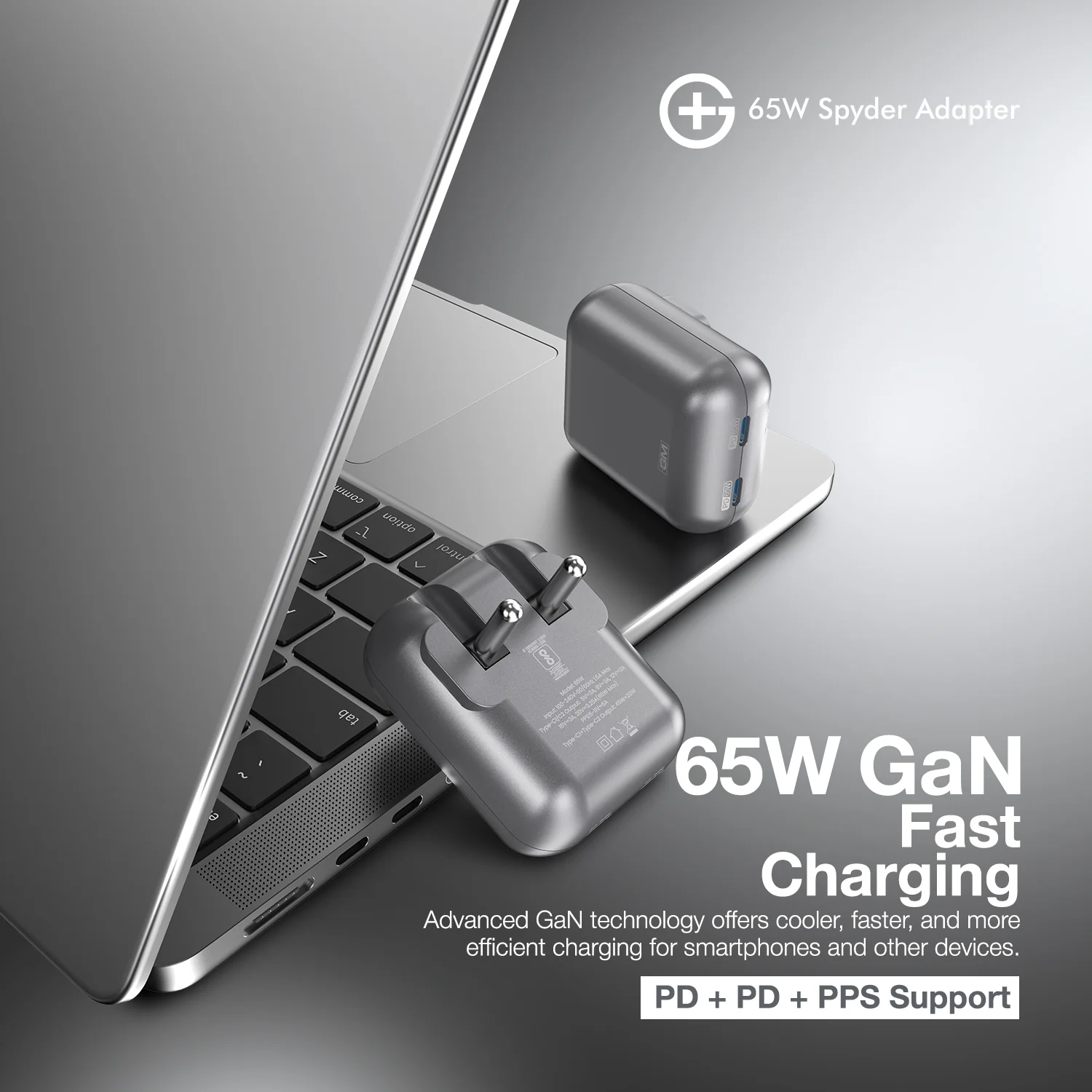 G+ Spyder Adapter 65W (Electric Grey) - Image 6