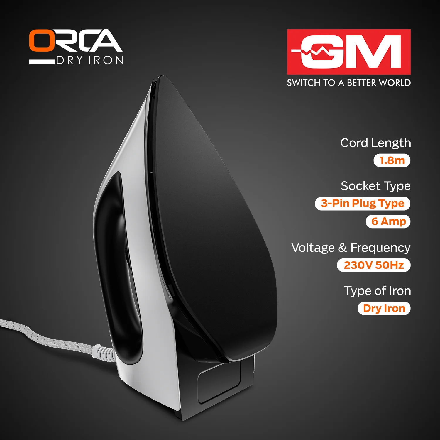ORCA 1100 WATT DRY IRON (WHITE) - Overheat protection - Image 6
