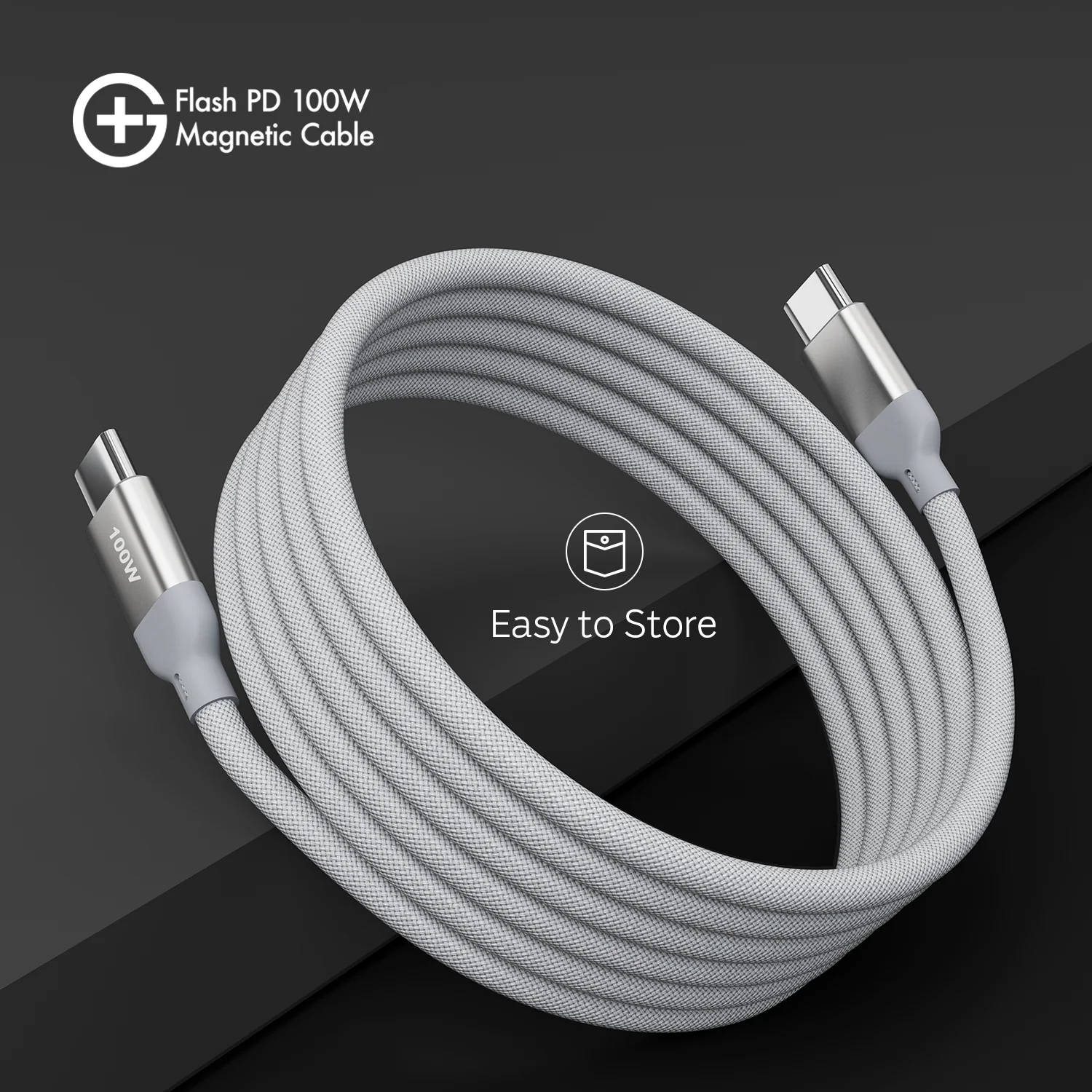 G+ Flash PD Magnetic Cable - 100W (WHITE) - Image 3