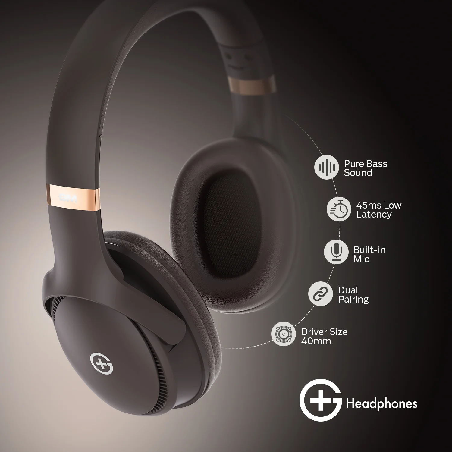 G+ Headphones (BROWN) - Image 3