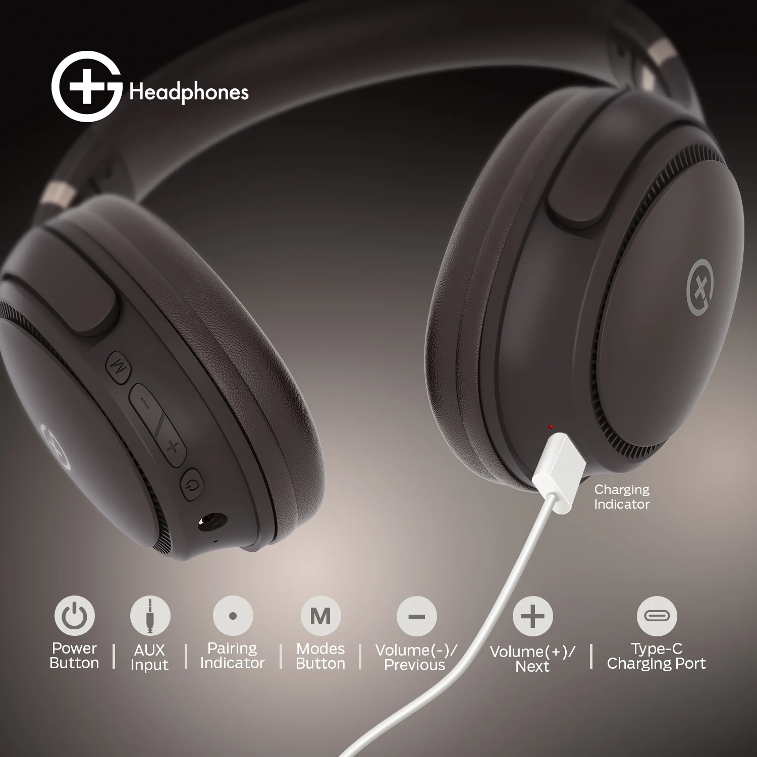 G+ Headphones (BROWN) - Image 5