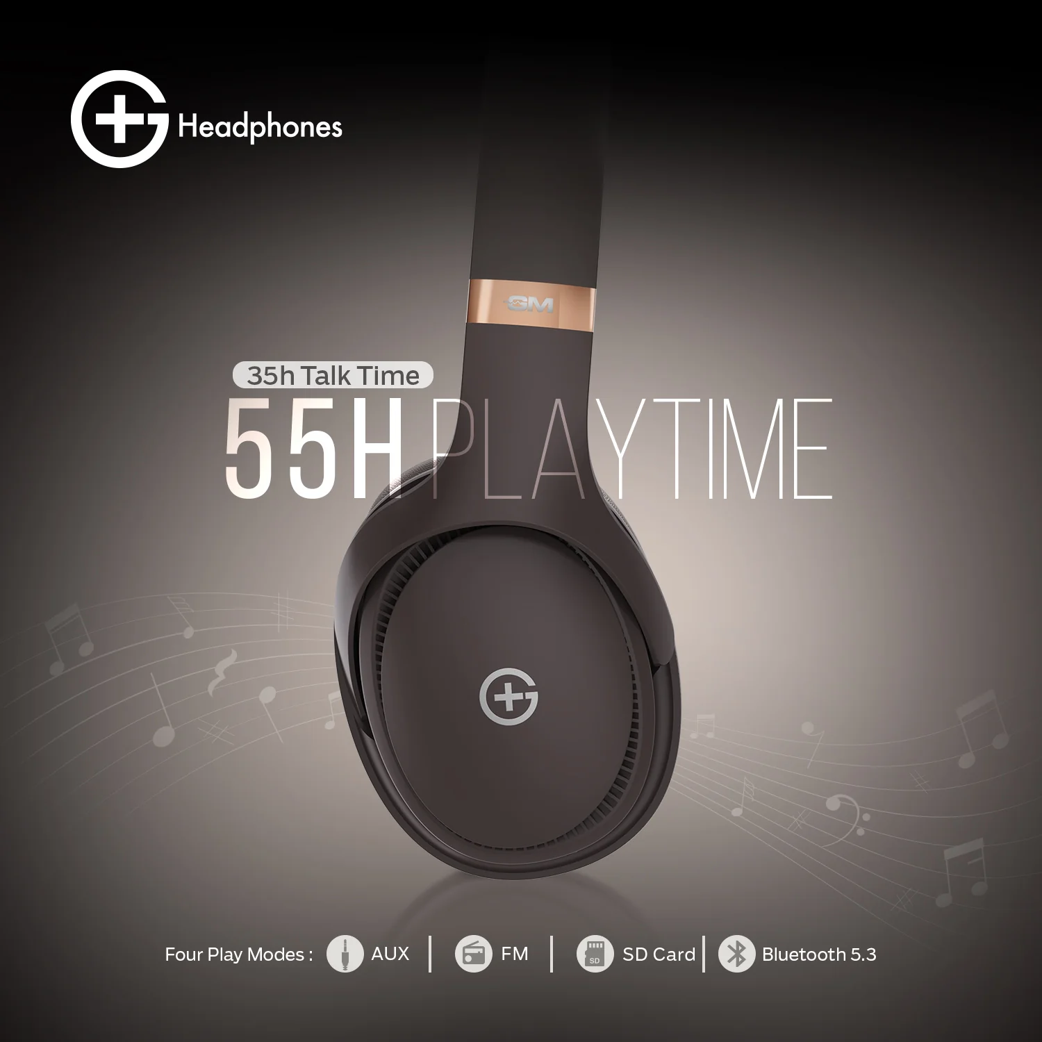 G+ Headphones (BROWN) - Image 6