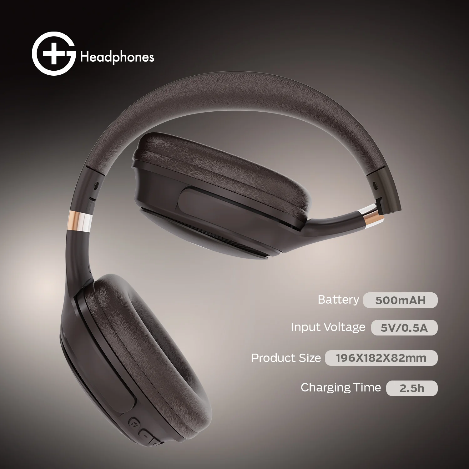 G+ Headphones (BROWN) - Image 8