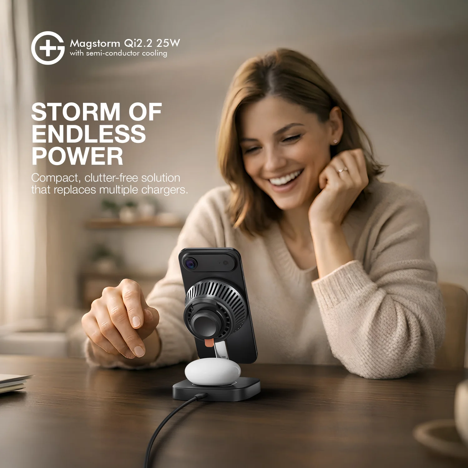 G+ Magstorm Qi2.2 25W Charger (Black) - Image 8
