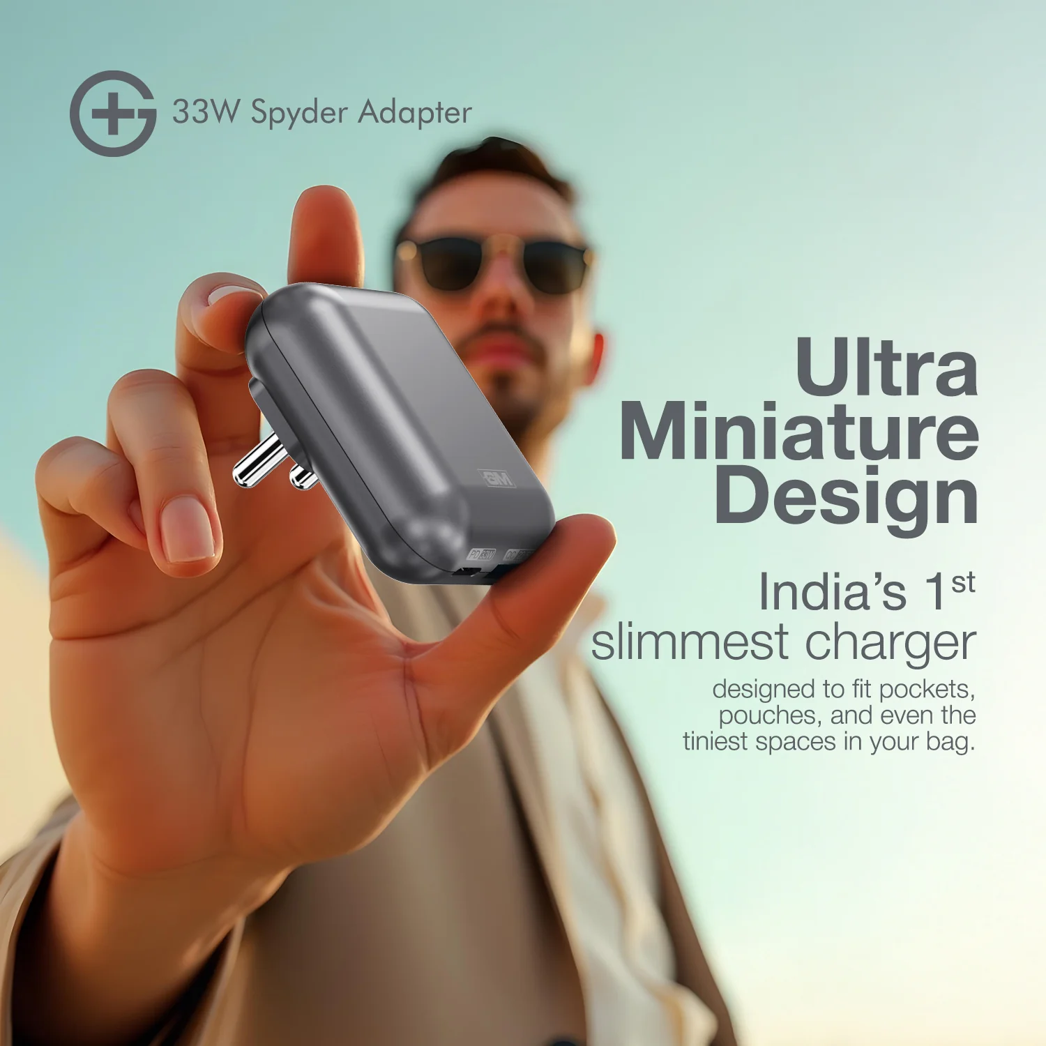 Spyder Adapter 33W - India's First Adapter with Foldable Pins - Image 2