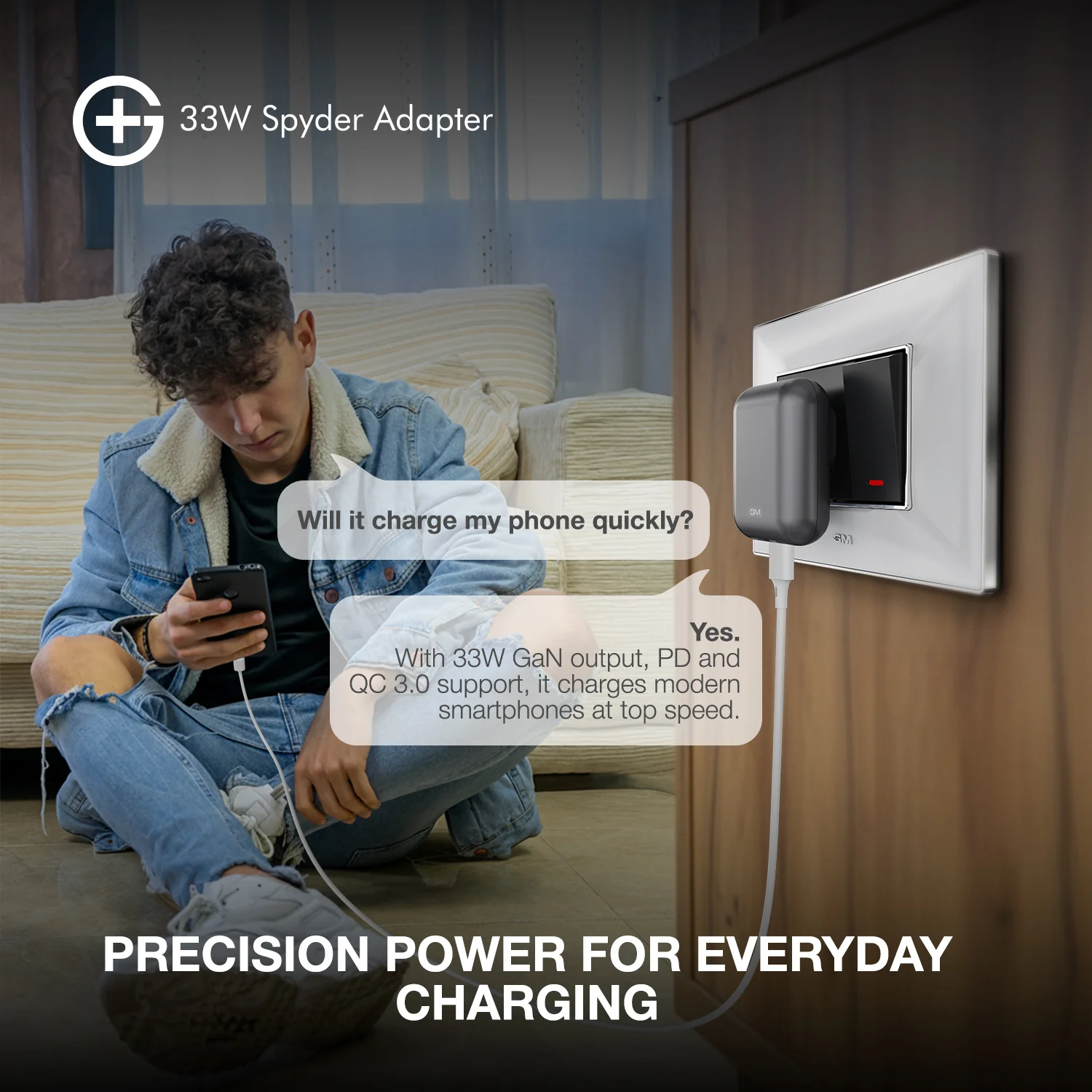 Spyder Adapter 33W - India's First Adapter with Foldable Pins - Image 3