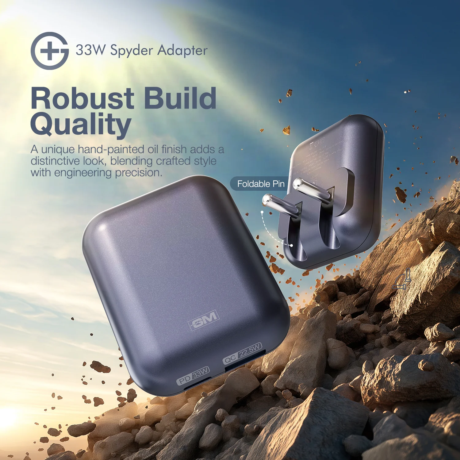 Spyder Adapter 33W - India's First Adapter with Foldable Pins - Image 10