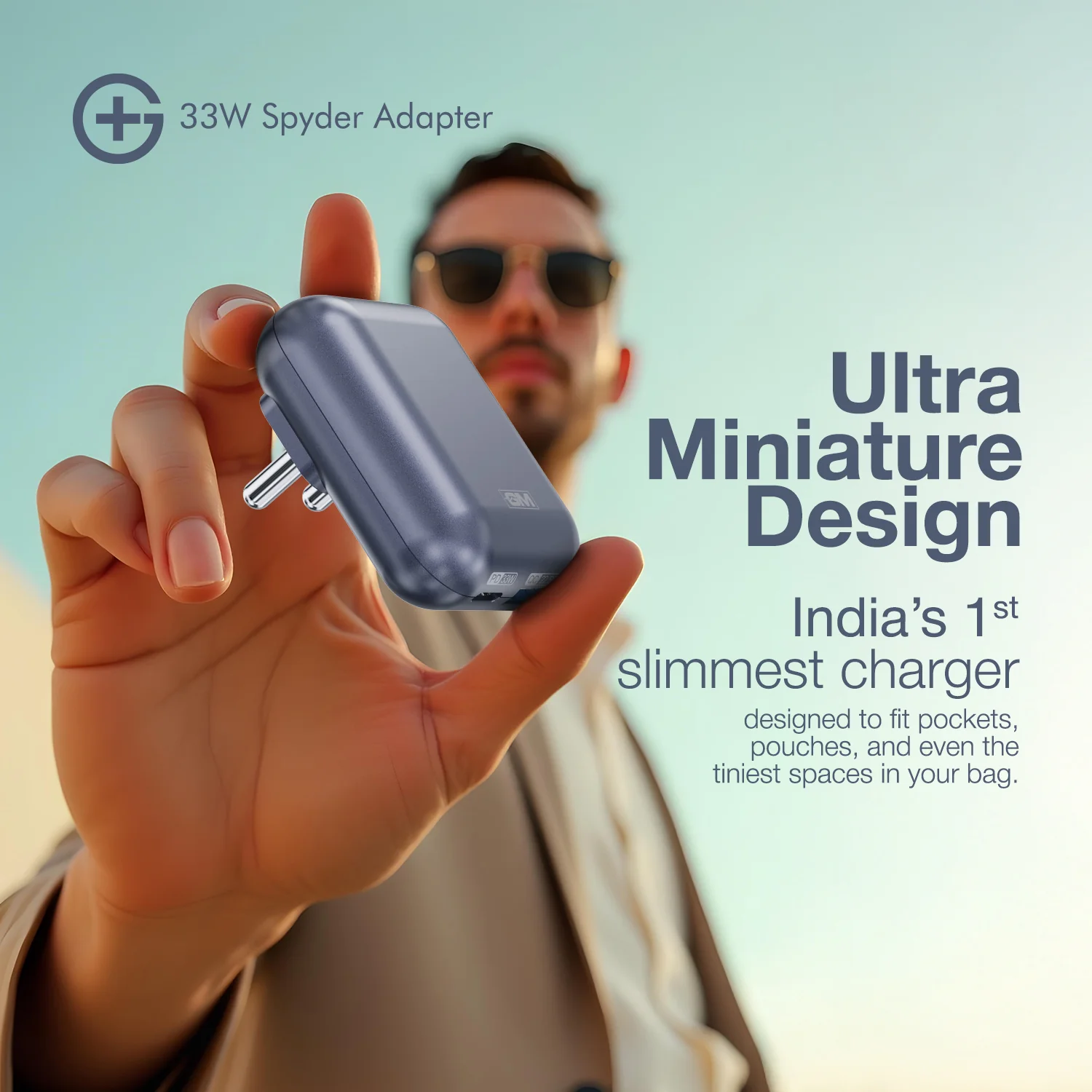 Spyder Adapter 33W - India's First Adapter with Foldable Pins - Image 2