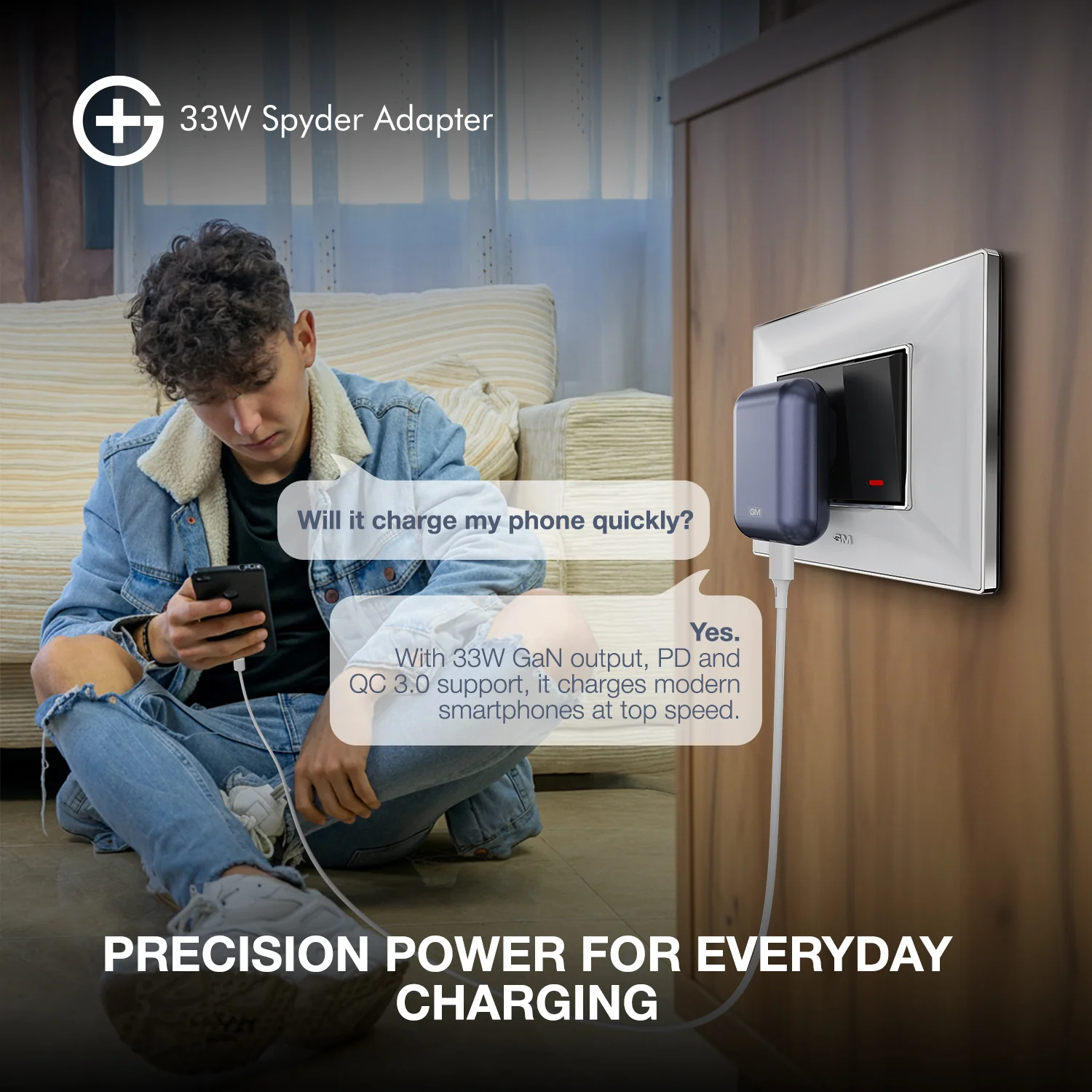 Spyder Adapter 33W - India's First Adapter with Foldable Pins - Image 3