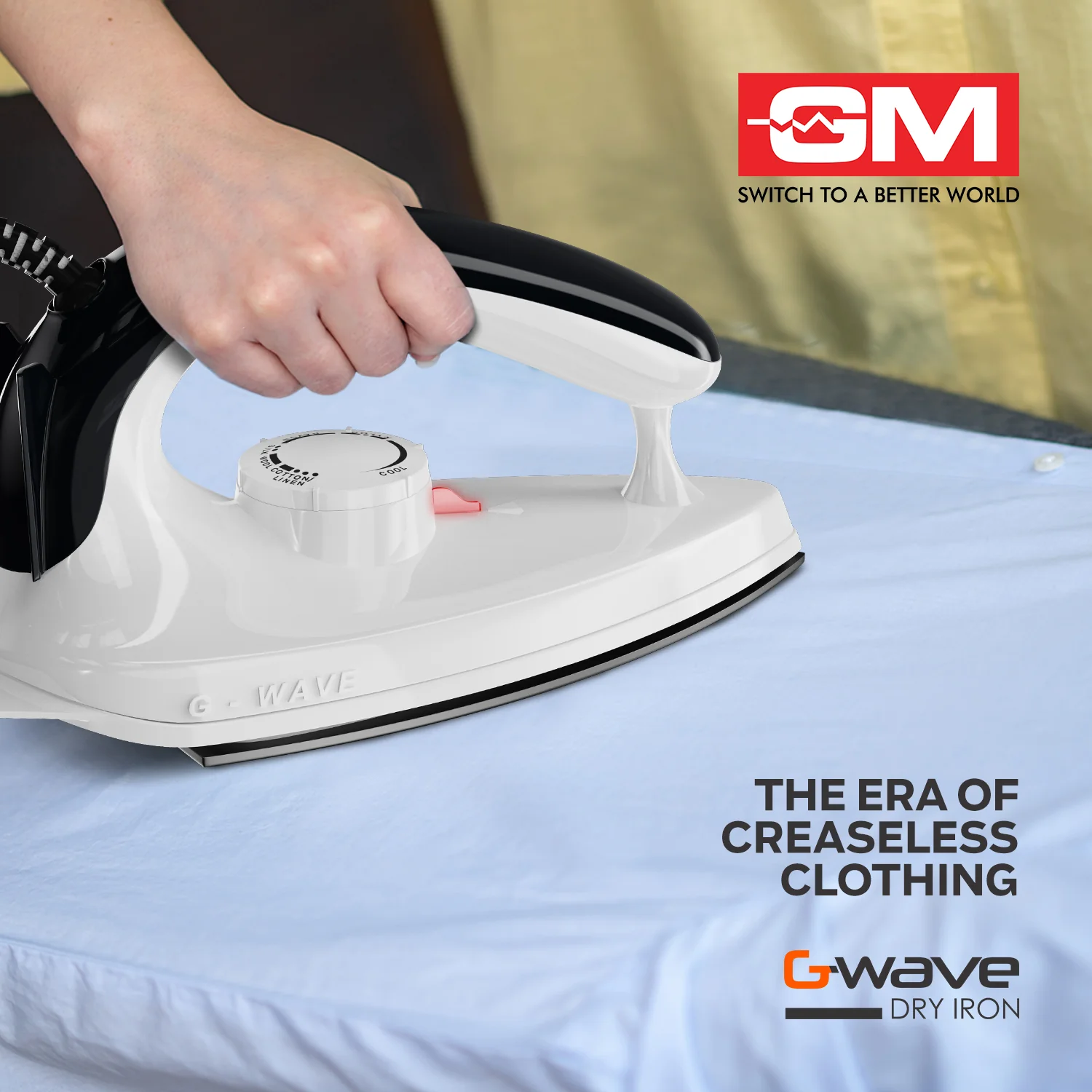 G-Wave 1000 Watt Dry Iron (Black) - Overheat Protection - Image 2