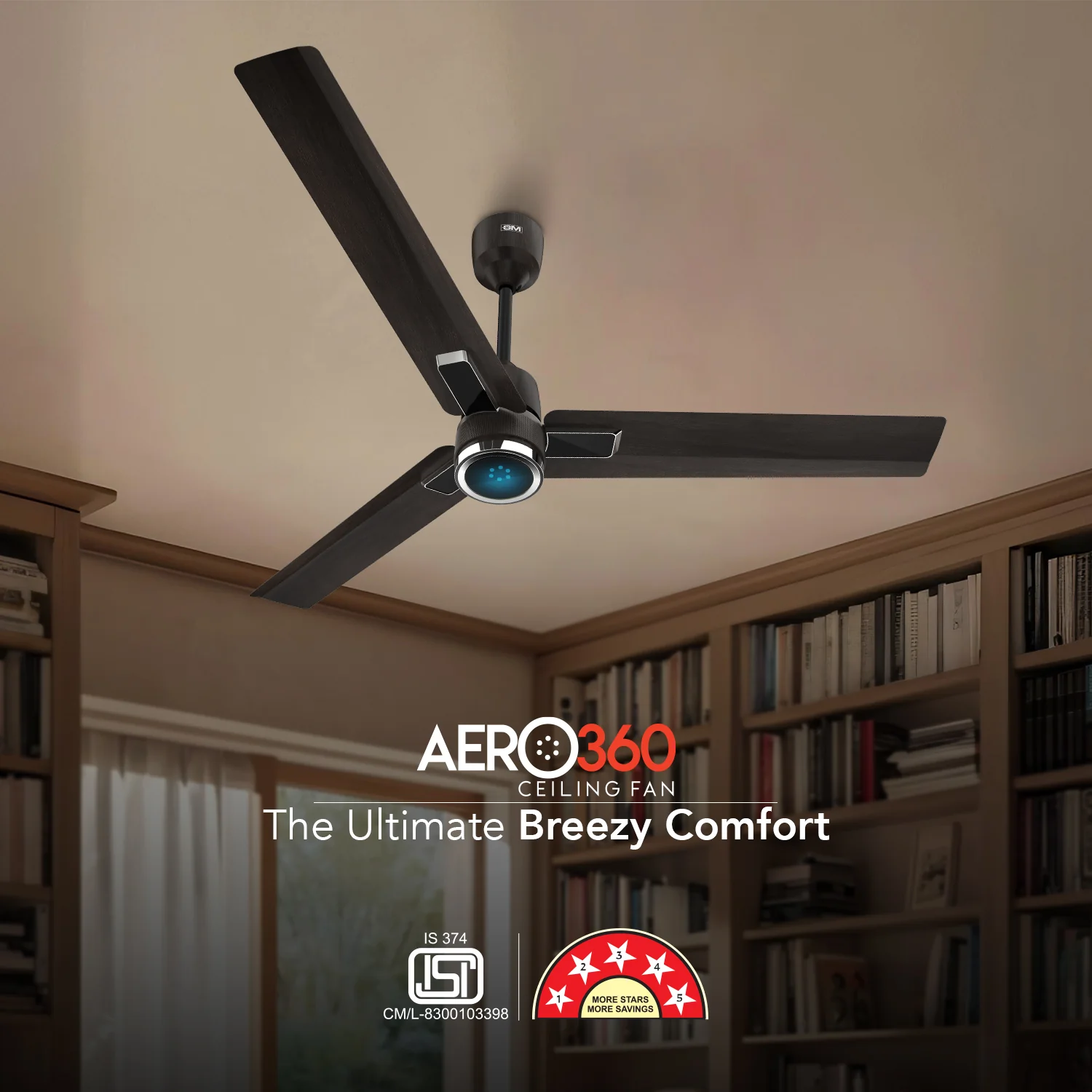 GM Aero 360 - Ceiling Fan (Gunmetal) - Image 7