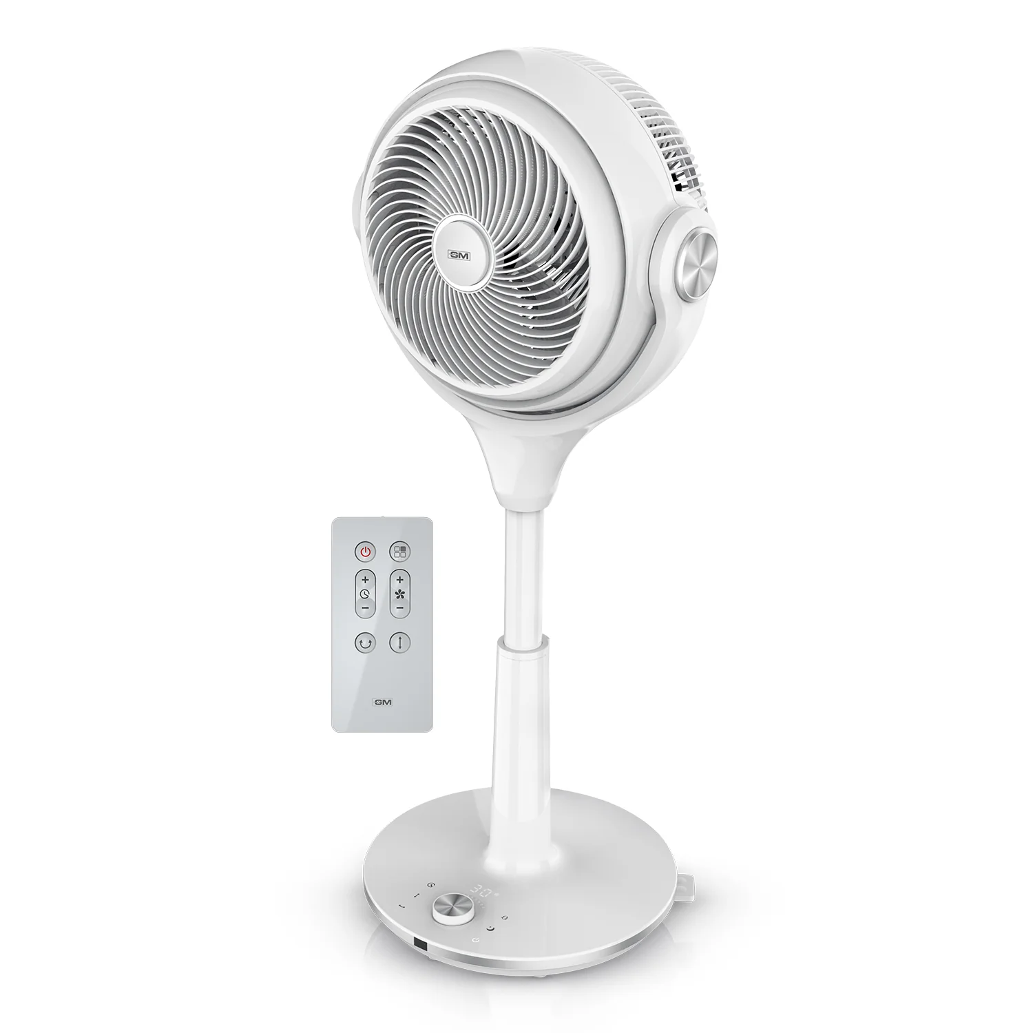 GM Airmate Pro Pedestal Fan with Remote (White)