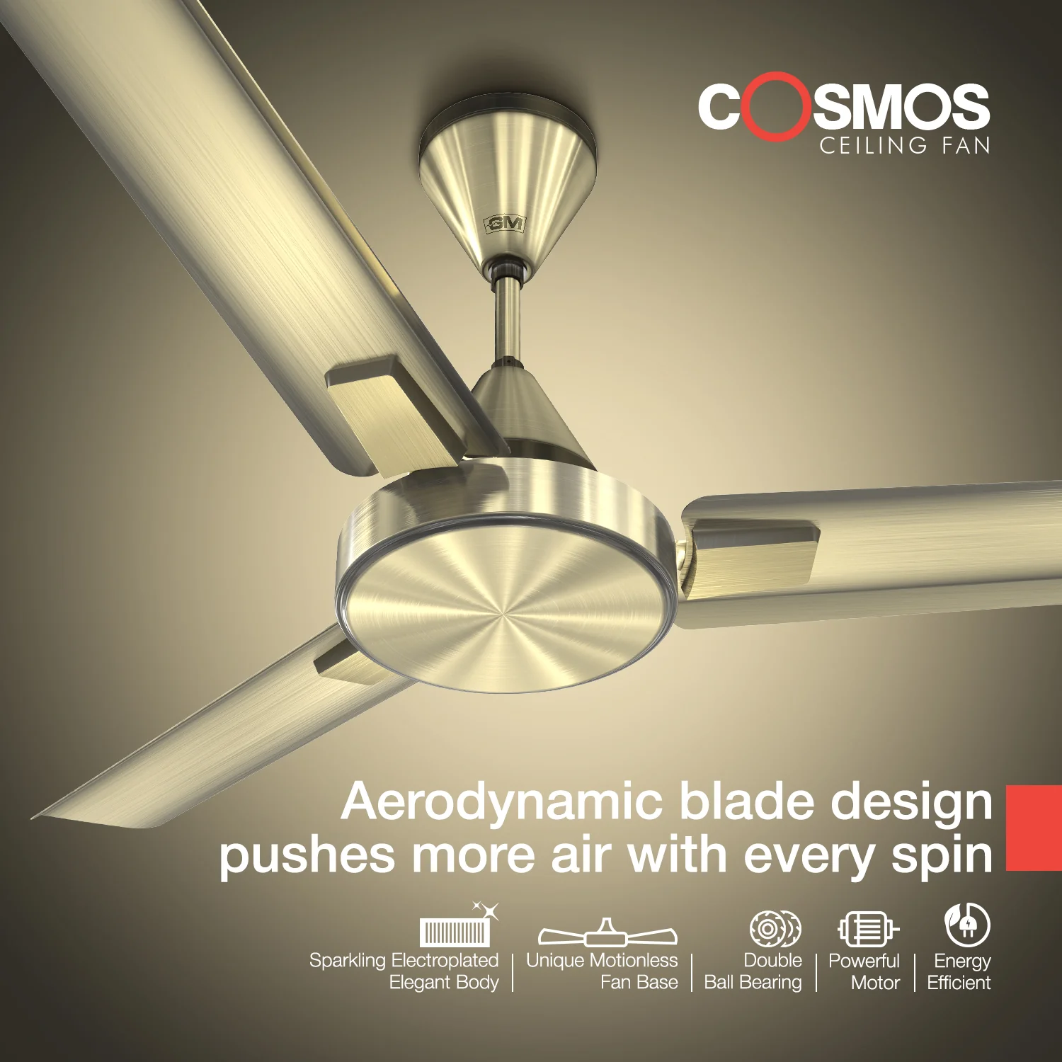 GM Cosmos - Ceiling Fan (Brass) - Image 5