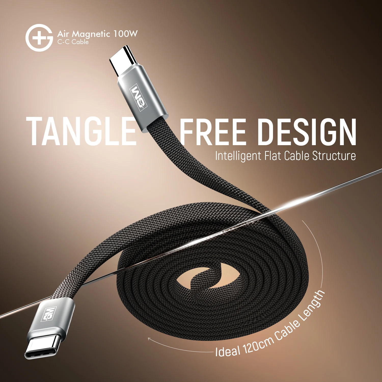 G+ Air Magnetic 100W C-C Cable (Grey) - Image 2