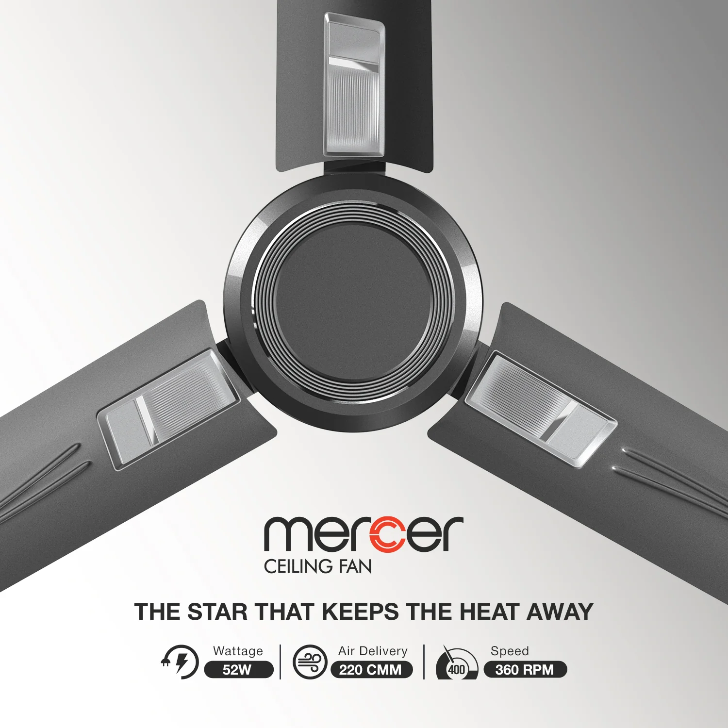 GM Mercer - Ceiling Fan (Glorious Grey) - Image 3