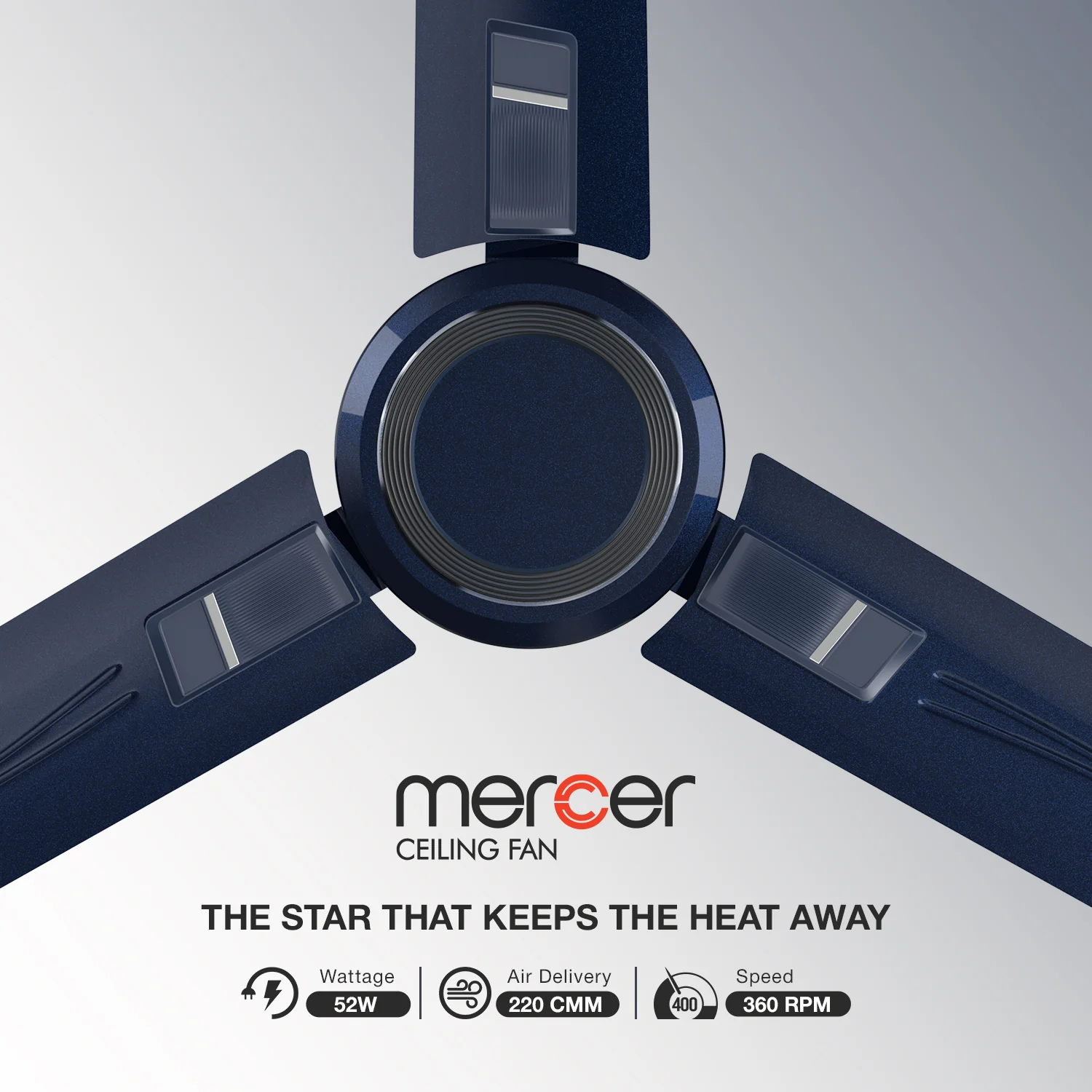 GM Mercer - Ceiling Fan (Ture Blue) - Image 3