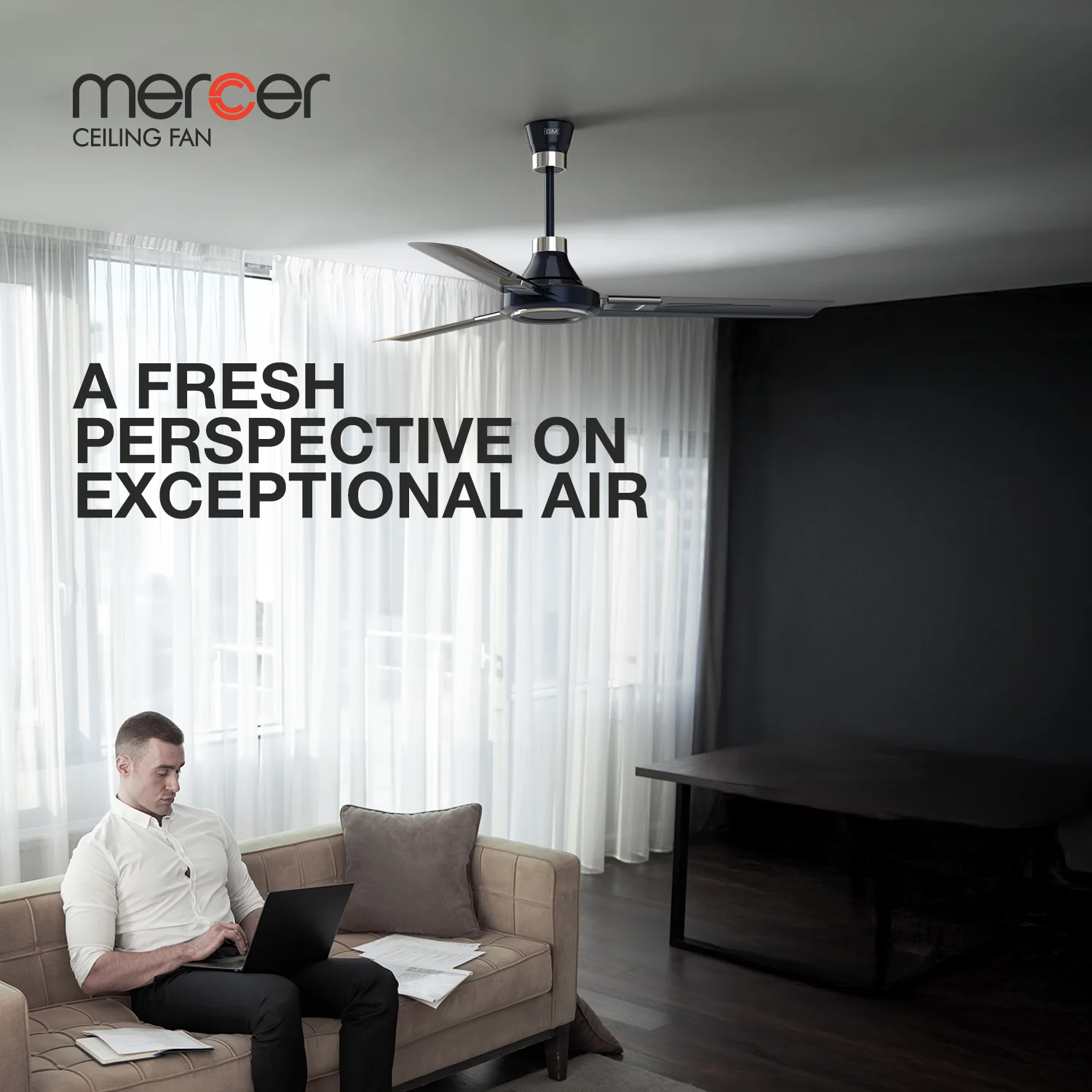 GM Mercer - Ceiling Fan (Ture Blue) - Image 6