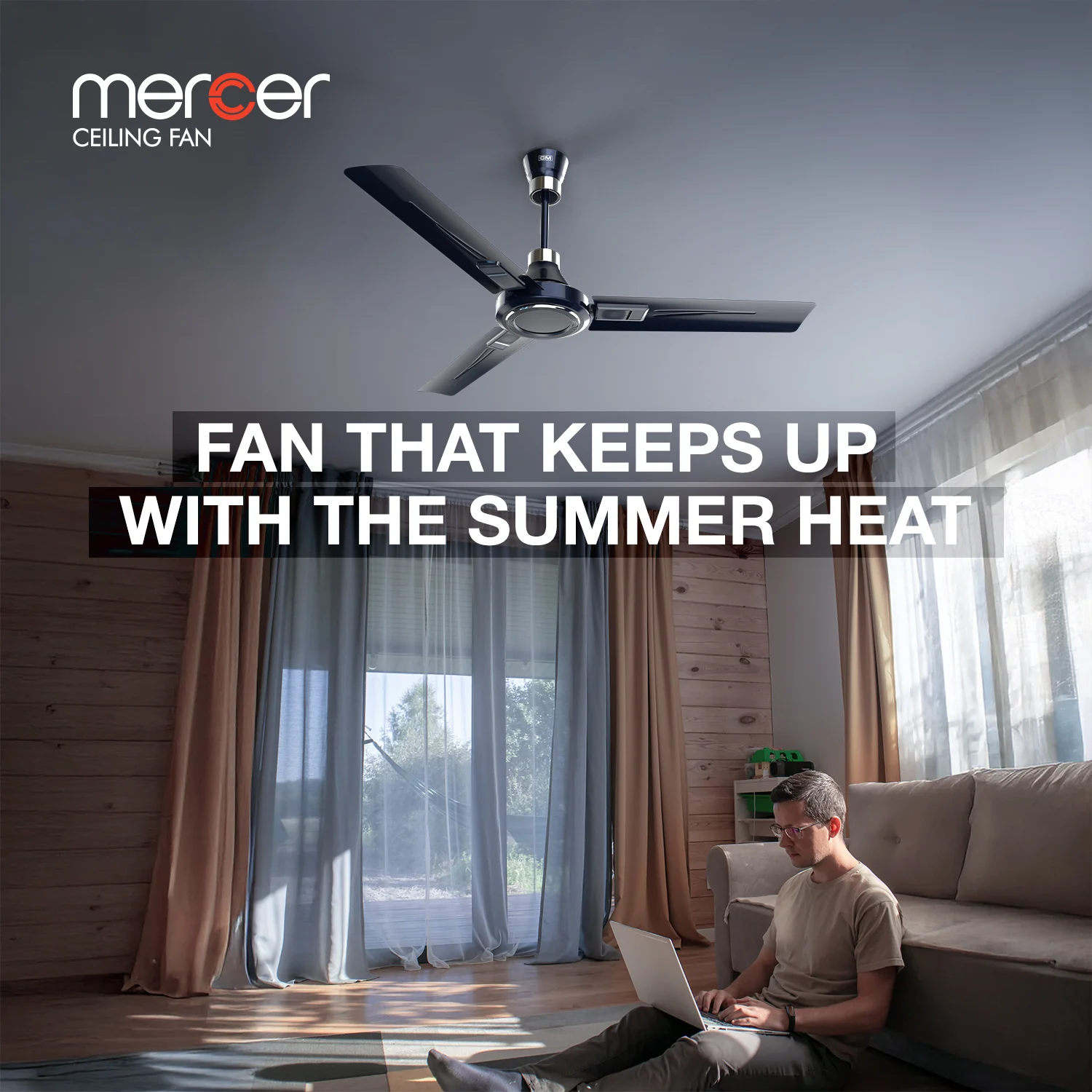 GM Mercer - Ceiling Fan (Ture Blue) - Image 7
