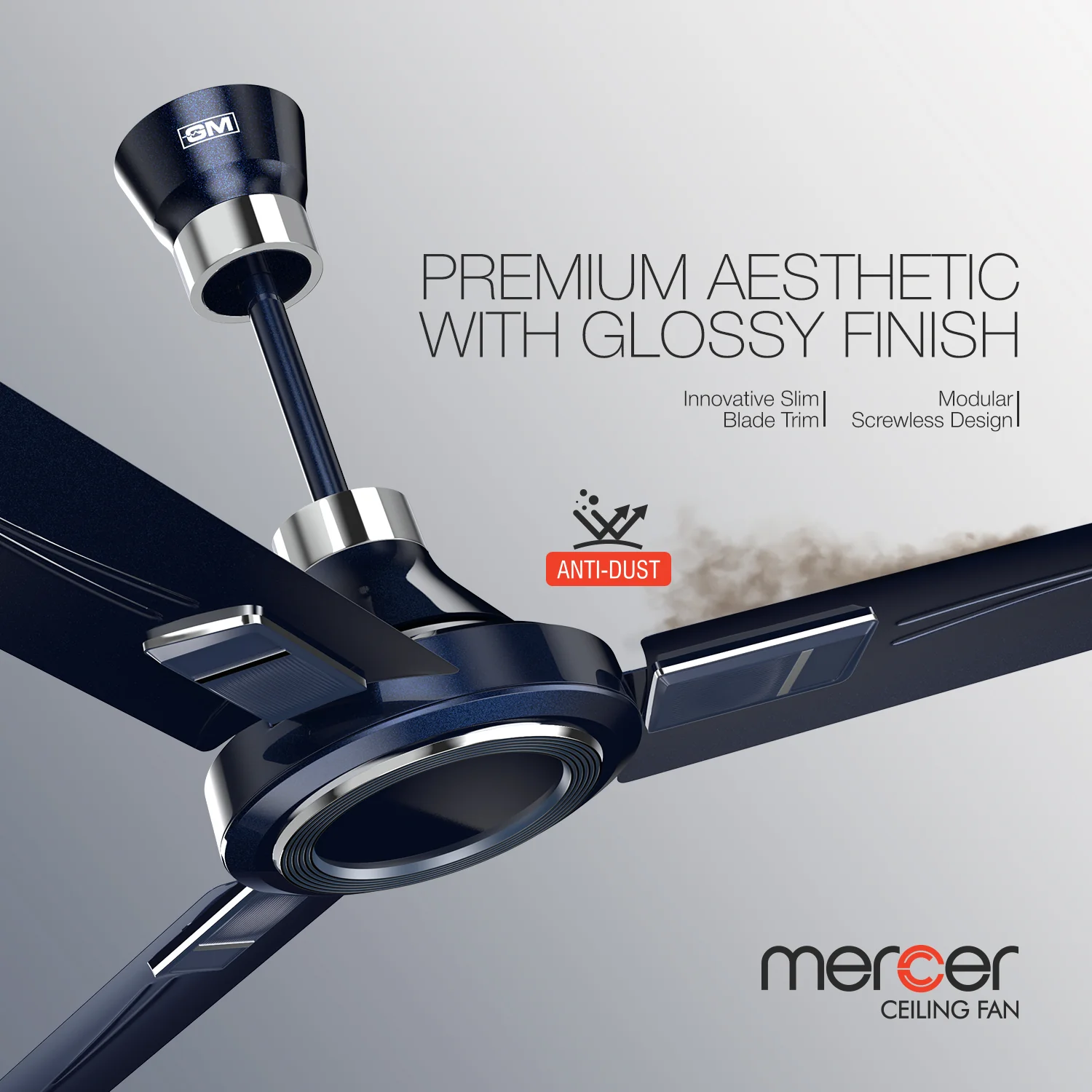GM Mercer - Ceiling Fan (Ture Blue) - Image 8