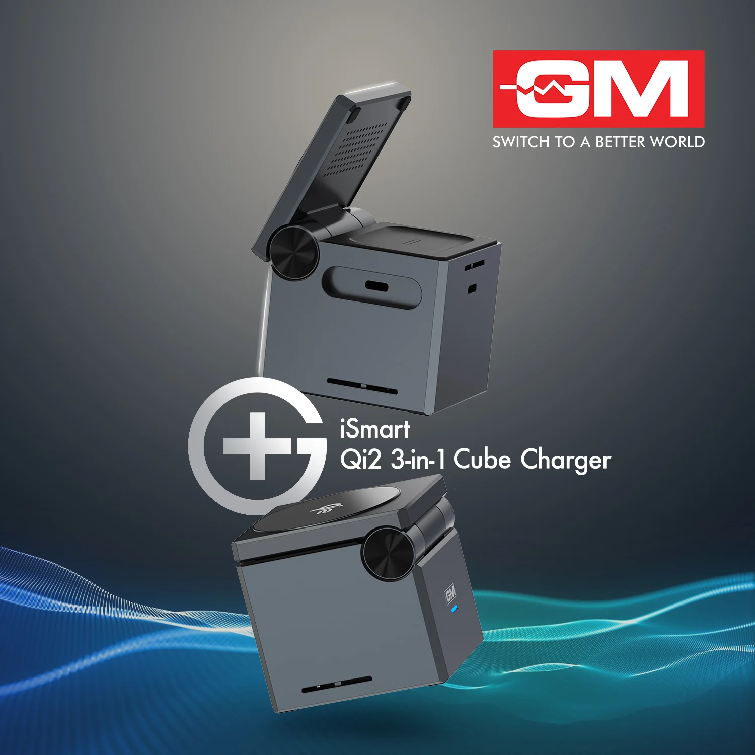 iSmart Qi2 3-in-1 Cube Charger (Silver) - Image 9