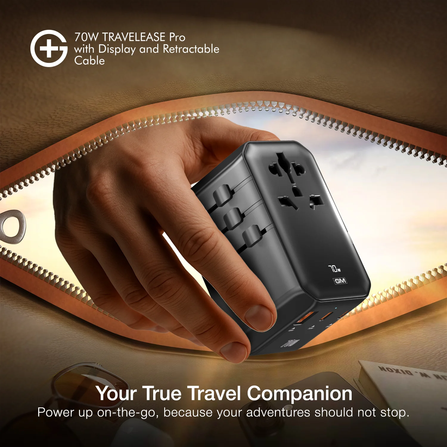 TravelEase Pro 70W with Display - 150 Countries ( Black ) - Image 3